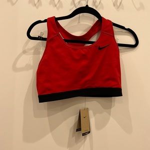 NWT - Red Nike Swoosh Bra - XL
